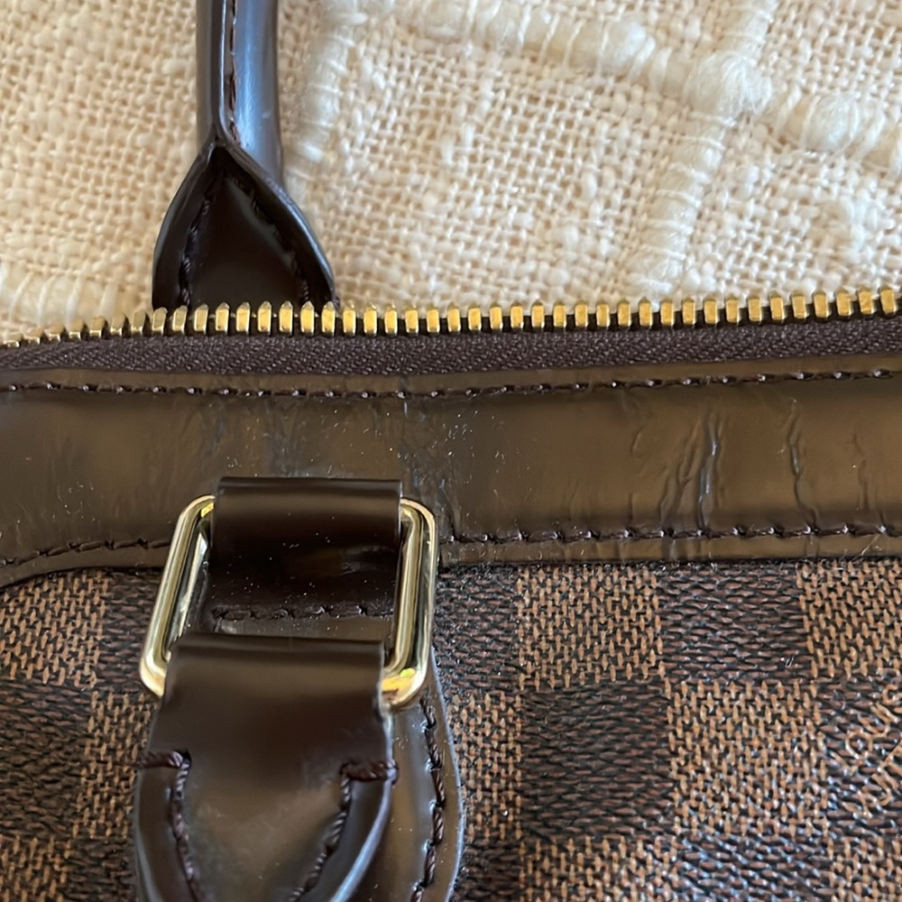 Louis Vuitton Damier Ebene Shoulder Bag with Gold Hardware - Picture 11 of 12
